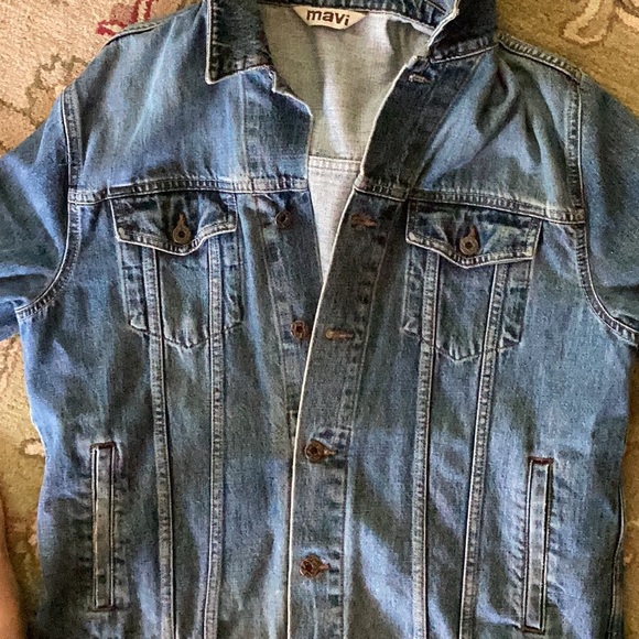 🎆 Denim Vintage Distressed Jean Jacket Boho UNISEX - Picture 7 of 16